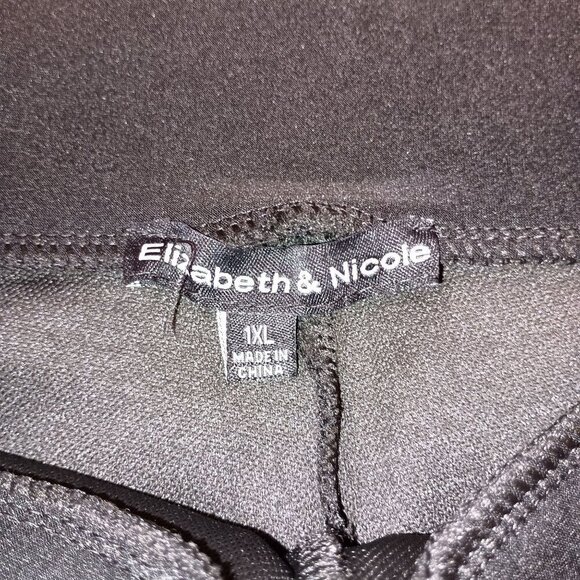 Elizabeth and Nicole Pull-On Black Pants Grunge Comfort Size XL New with Tags - Picture 6 of 9